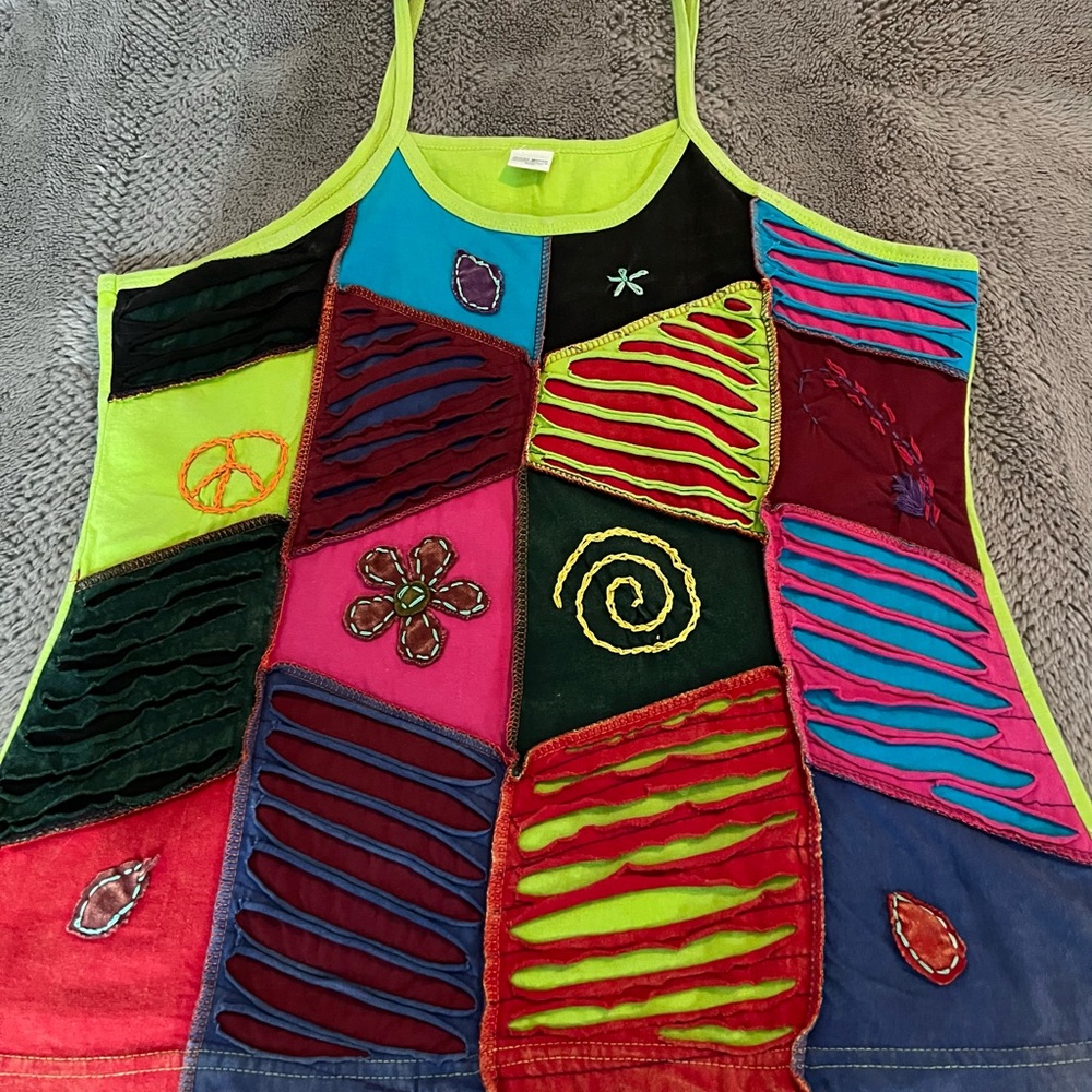A Classy Chic Boutique Colorful Patchwork Tank Top - image 4